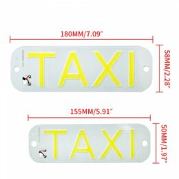 LED banner s nápisem TAXI, žlutý