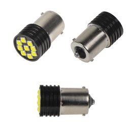 x LED BA15s bílá, 12V, 9LED/3030SMD