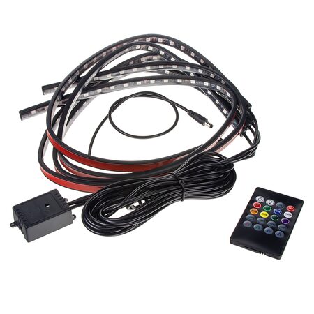 LED podsvětlení vnitřní/vnější RGB 12V, IR , 4 pásky