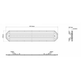 Profi LED světelná oranžová rampa homologovaná 1223mm, R10 R65