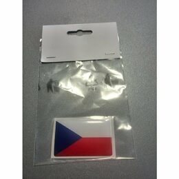 Samolepka vlajka ČR 50 x 30 mm - poloplast