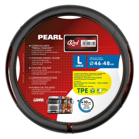 Potah volantu TRUCK Pearl Red Skeentex - L  46 - 48 cm