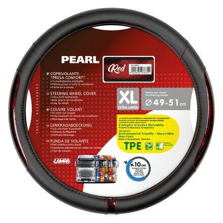 Potah volantu TRUCK Pearl Red Skeentex - XL  49 - 51 cm