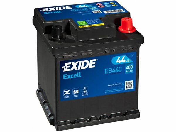 Autobaterie EXIDE Excell 44Ah, 12V, EB440