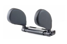 Sklopná opěrka hlavy do auta, černá, ECO kůže