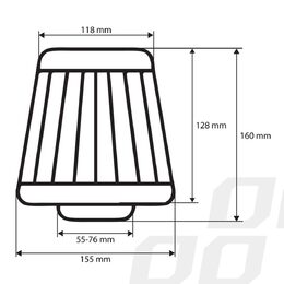 Sportovní vzduchový filtr červený + 3 adaptéry