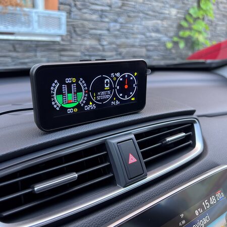 Palubní DISPLEJ 4,2" LCD, GPS měřič rychlosti s vestavěným víceosým gyroskopem