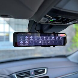 LCD monitor 11,26" s dual DVR kamerou v zrcátku pro montáž na zrcátko, 4K + 1080P