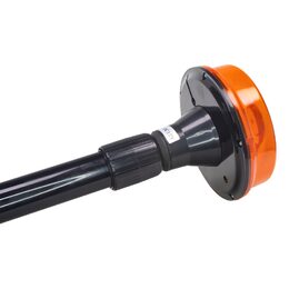 LED maják, 12V, 6 x 1W oranžový s teleskopickou tyčí na motocykl