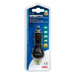 Zástrčka do zapalovače cigaret s bočním vstupem pro kabel, 12/24V, LAMPA