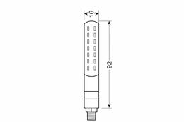 Ukazatel směru na moto LINE SQ LED přední + poziční světlo, LAMPA
