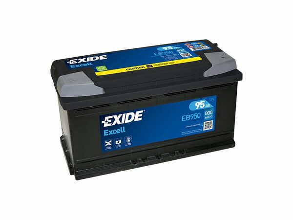 Autobaterie EXIDE Excell 95Ah, 12V, EB950