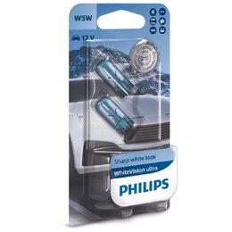 Autožárovky PHILIPS H7 12V WhiteVision ultra - 2ks + 2 ks žárovek T10