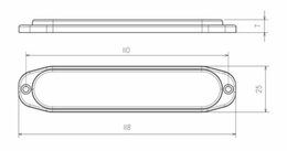 PROFI SLIM výstražné LED světlo vnější, modro-červené, 12-24V, ECE R10