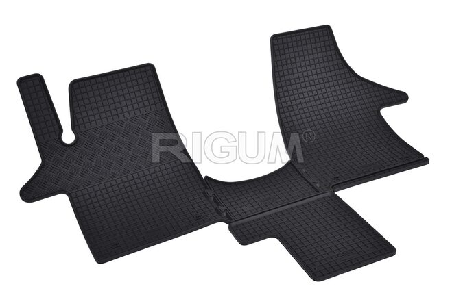 Gumové koberce VOLKSWAGEN T5 Transporter/Multivan r.v. 2003-2015, 2 místa + TUNEL