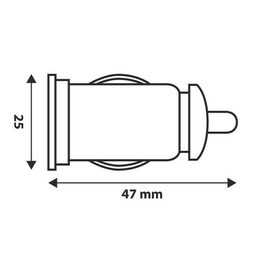 Nabíječka s 1 USB portem - 1000 mA - 12/24V