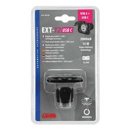 Nabíječka s dvojitým portem USB A + USB C, 12/24V