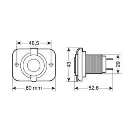 Nabíječka s dvojitým portem USB A + USB C, 12/24V