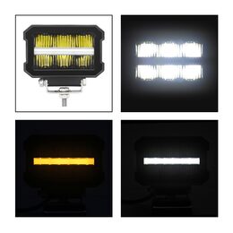 LED světlo obdélníkové s pozičním/oranž. světlem, 6x5W, ECE R10, R149