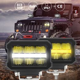 LED světlo obdélníkové s pozičním/oranž. světlem, 6x5W, ECE R10, R149