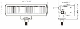 LED světlo obdélníkové, 18W, ECE R10
