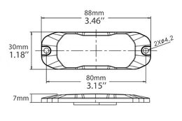 PROFI SLIM výstražné LED světlo vnější, oranžové, 12-24V, ECE R65