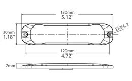 PROFI SLIM výstražné LED světlo vnější, oranžové, 12-24V, ECE R65