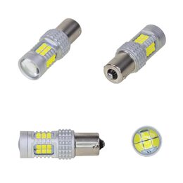 LED BA15S bílá 12-24V, 30LED/3030SMD