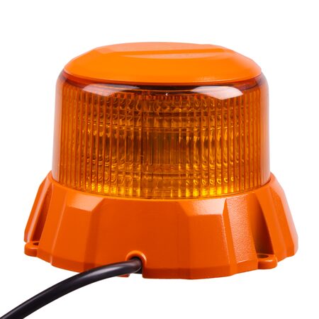 Robustní oranžový LED maják, oranž.hliník, 48W, ECE R65