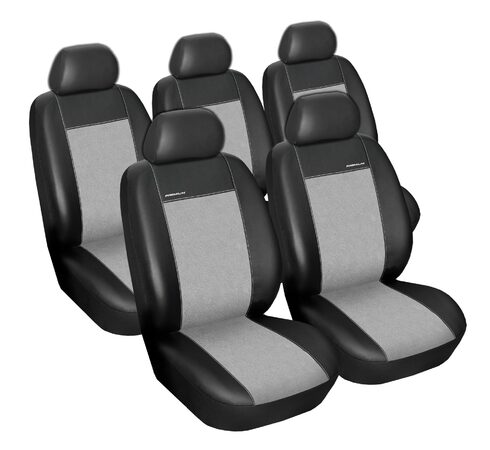 Autopotahy Seat Alhambra, od r. 1995-2009, 5míst, Eco kůže + alcantara šedé