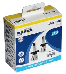 LED autožárovky H4 bílé,12V-24V, NARVA, 2600 lm - 2 ks