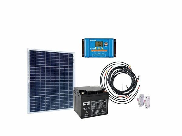 Solární sestava Victron Energy 60Wp, baterie Goowei Energy 45Ah