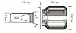 LED H7 bílá, 9-32V, 4000LM