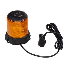 Robustní oranžový LED maják, černý hliník, 96W, ECE R65
