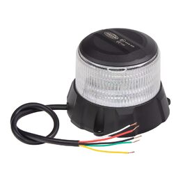 Robustní modro-červený LED maják, černý hliník, 48W, ECE R10