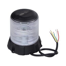 Robustní modro-červený LED maják, černý hliník, 96W, ECE R10
