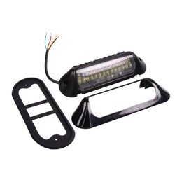 LED světlo nástěnné s výstražným světlem, černé, 48W, ECE R65