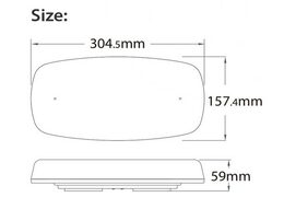 AKU LED rampa oranžová, APP, magnet, 12-24V, 304mm, ECE R65 R10
