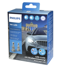 LED autožárovky PHILIPS ULTINON PRO6000 H4 12V HOMOLOGOVANÉ +230% - 2 ks