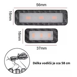 LED osvětlení vnitřní ambientní bílé, 12V, 4x světlo