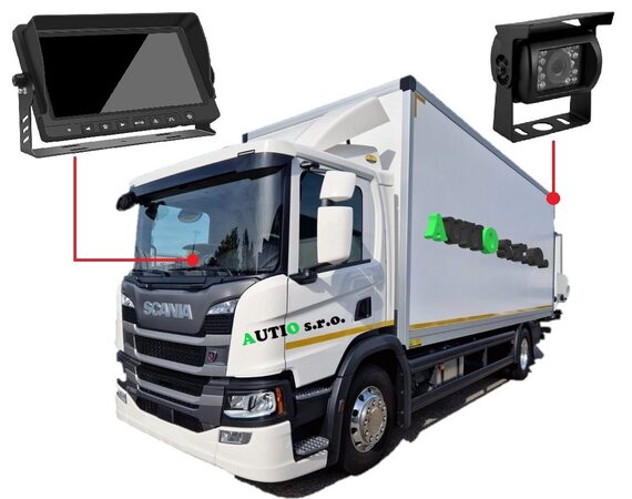Profi AHD kamerový systém 10" s kvadrátorem 12/24V a DVR nahráváním