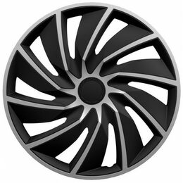 Kryty kol TURBO 14" stříbrno černé - 4 ks