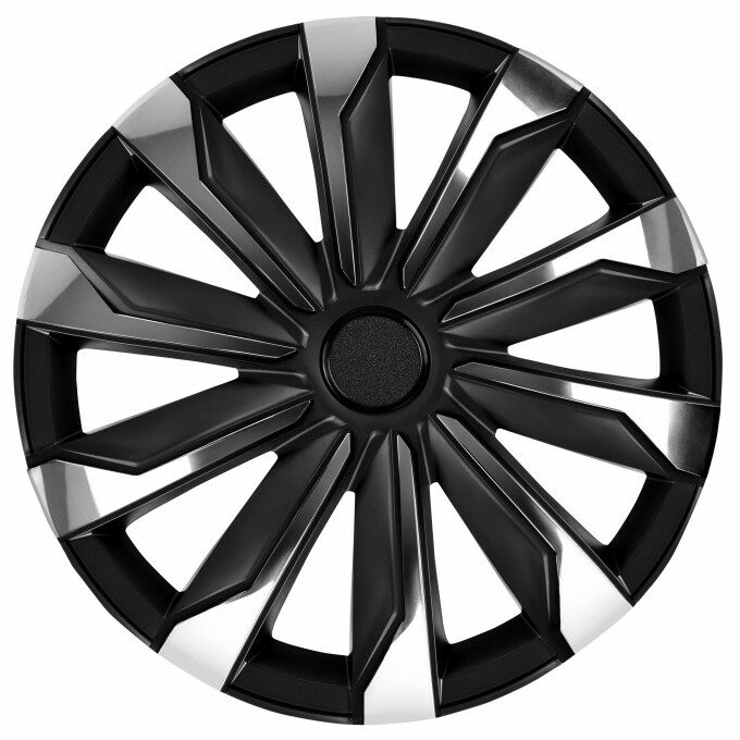 Kryty kol 14" Typhoon chrom černé - 4ks