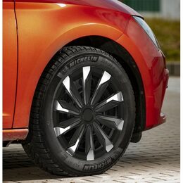 Kryty kol 14" Typhoon chrom černé - 4ks