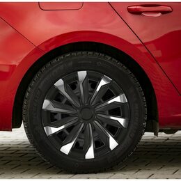 Kryty kol 14" Typhoon chrom černé - 4ks