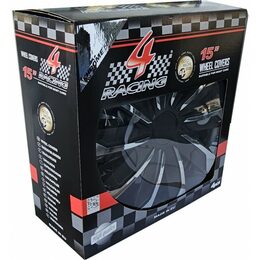 Kryty kol 14" Typhoon chrom černé - 4ks