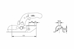 Kloub KNOTT KK14-B průměr 45 mm, 1400 kg, 2 x 12,5 mm