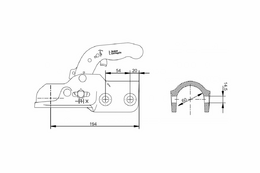 Kloub K35-C průměr 60 mm, 3500 kg, 2 x 14,5 mm, KNOTT