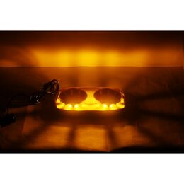 LED výstražná oranžová rampa homologovaná 305 x 158 x 45 mm 38W R10 R65 magnet