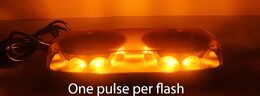 LED výstražná oranžová rampa homologovaná 305 x 158 x 45 mm 38W R10 R65 magnet